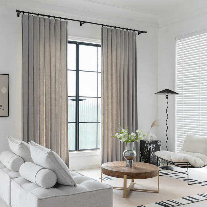 Esme Linen Blend Drapes Pleated