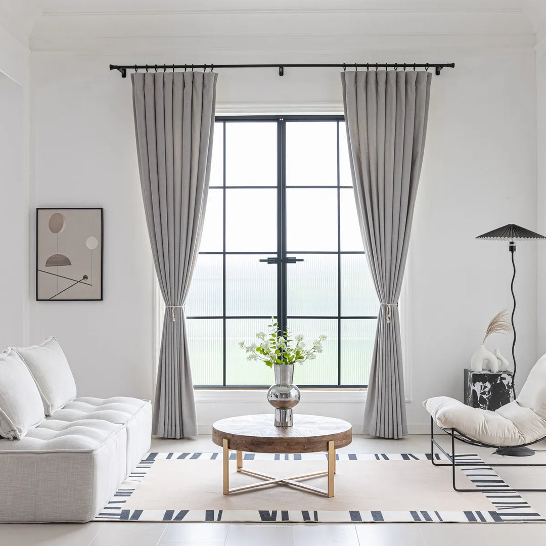 Esme Linen Blend Drapes Pleated