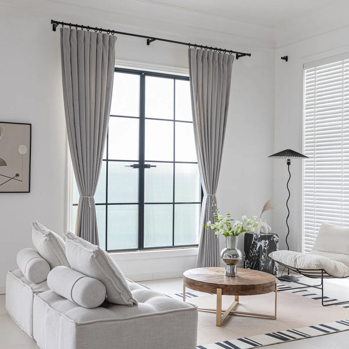 Esme Linen Blend Drapes Pleated