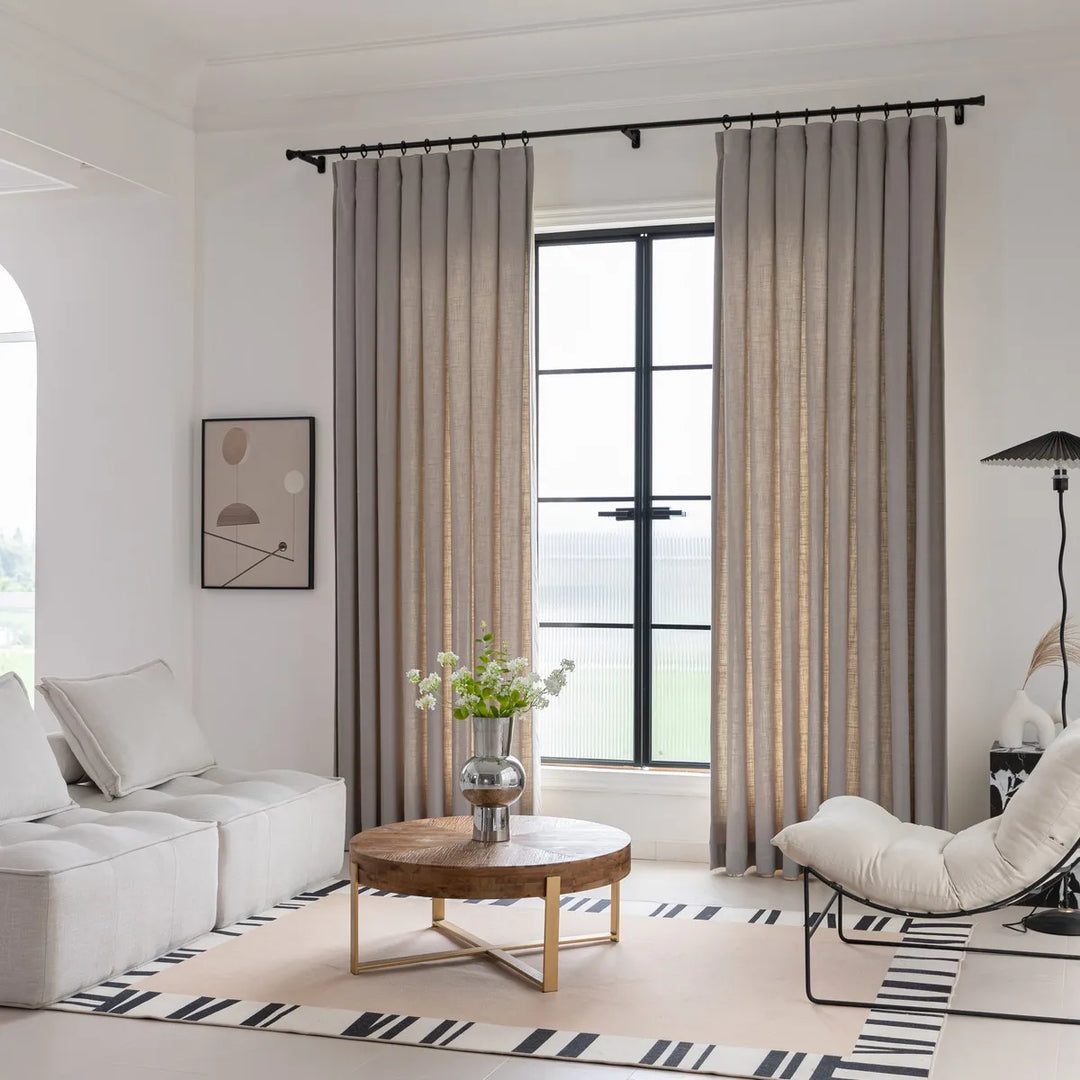 Esme Linen Blend Drapes Pleated