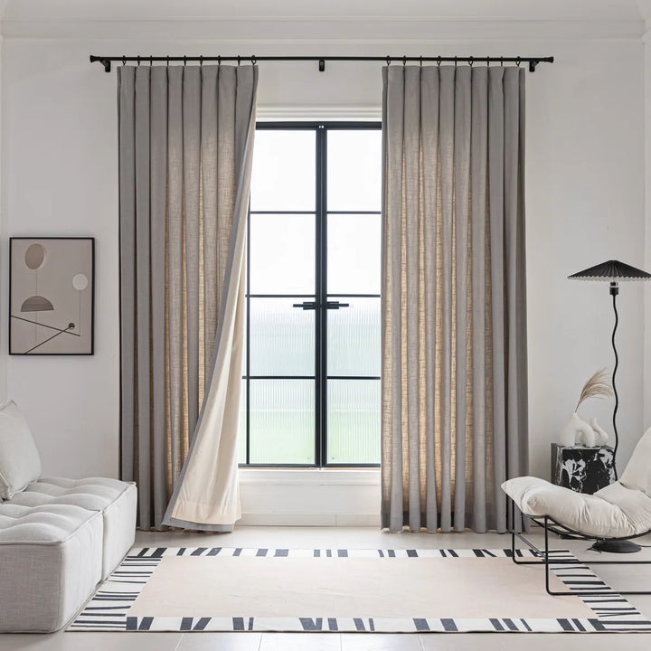 Esme Linen Blend Drapes Pleated