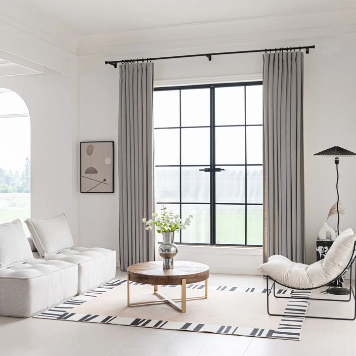 Esme Linen Blend Drapes Pleated