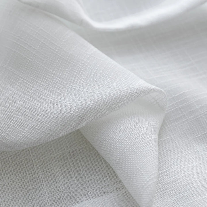 Willow Embossed White Sheer Pleated